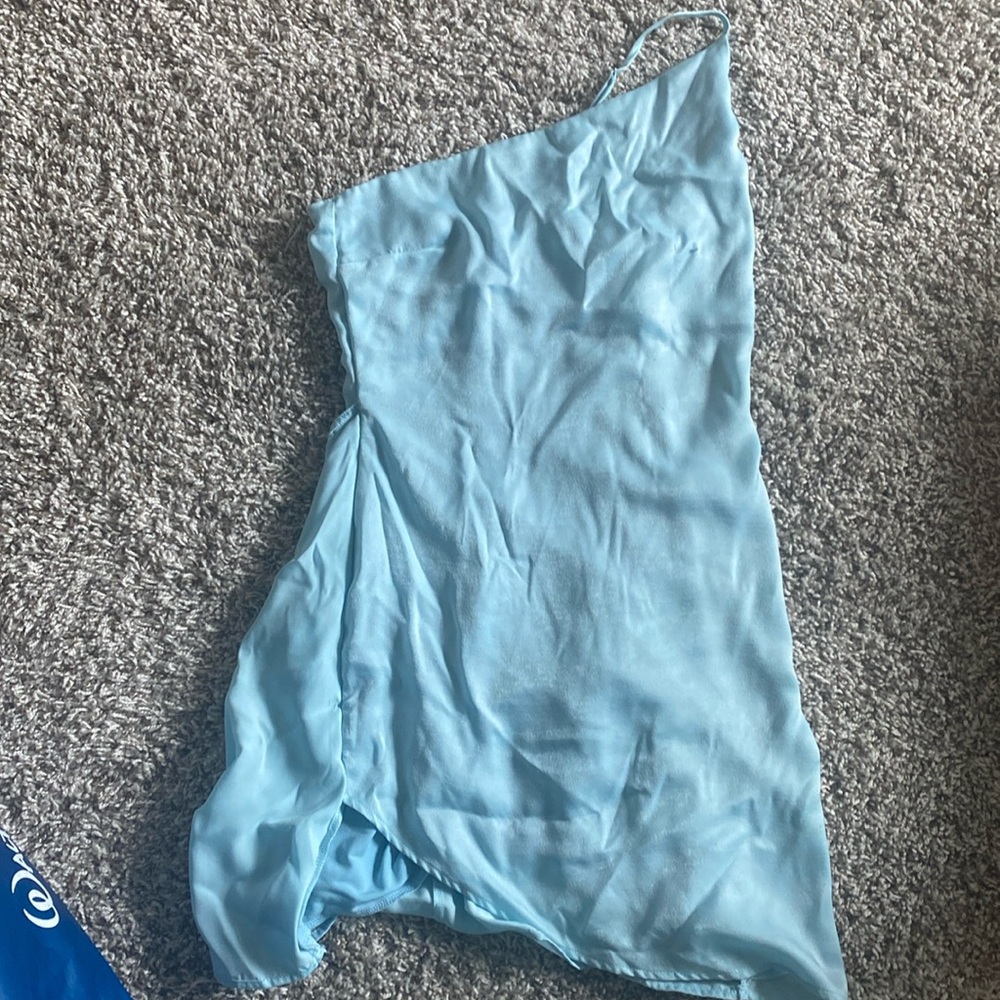 Blue Lucy in the sky dress size small! Tie bow in the back (worn once)